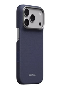Pitaka Edge PTK Weaving aramidov� zadn� kryt s krytkou tla��tka Camera Control pro Apple iPhone 18 Pro/17 Pro tmav� modr�