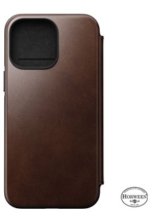 Nomad Leather MagSafe Folio flipové pouzdro pro Apple iPhone 14 Pro Max hnědé