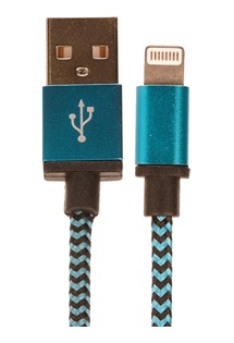 CellFish USB-A / Lightning, 2m opletený modrý kabel