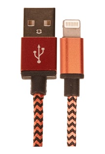CellFish USB-A / Lightning, 1m opletený oranžový kabel