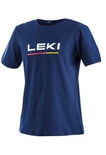 LEKI Logo T-Shirt LEKI Women, true navy blue-white, L