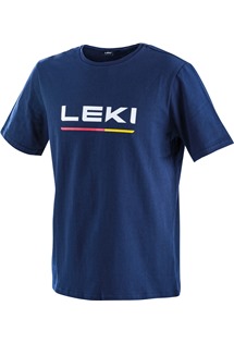 LEKI Logo T-Shirt LEKI, true navy blue-white, L