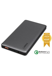 LAMAX 18W Powerbanka 10000mAh s rychlonabíjením Quick Charge 3.0 šedá