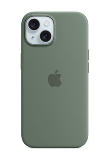 Apple silikonov zadn kryt s podporou MagSafe pro Apple iPhone 15 cypiov zelen