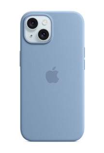 Apple silikonov zadn kryt s podporou MagSafe pro Apple iPhone 15 ledov modr
