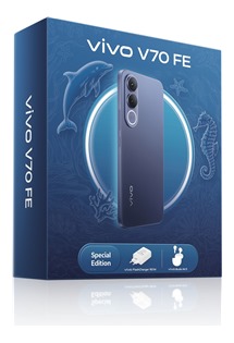 vivo V70 FE 8GB / 256GB Dual SIM Ocean Blue + sluch�tka Buds Air3 a nab�je�ka FlashCharge 90W