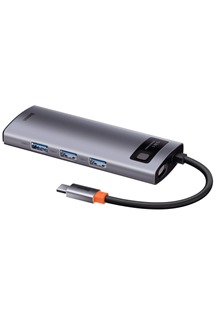 Baseus Metal Gleam Series 5v1 USB-C HUB šedý