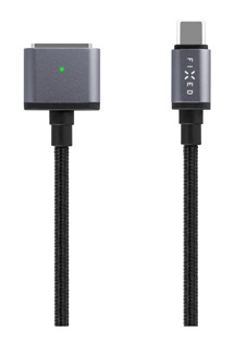 FIXED USB-C / MagSafe 3 140W 2m šedý kabel