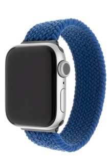 FIXED Elastický nylonový řemínek velikost L pro Apple Watch 42/44mm modrý