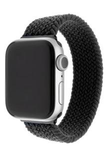 FIXED Elastický nylonový řemínek velikost L pro Apple Watch 38/40/41mm černý
