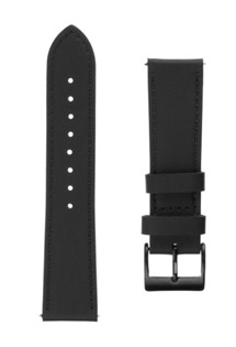 FIXED 22mm kožený řemínek pro smartwatch černý