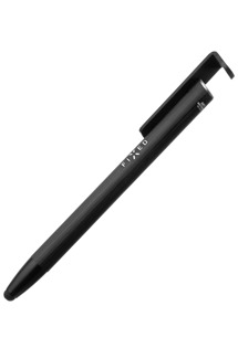 FIXED Pen 3v1 propiska se stylusem, stojánkem a antibakteriálním povrchem (hliníkové tělo) černá