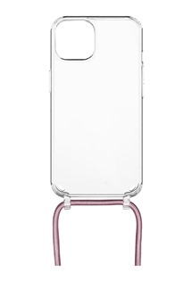 FIXED Pure Neck zadní kryt se šňůrkou na krk pro Apple iPhone 12 / 12 Pro růžový