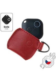 FIXED Smile Case kožené pouzdro se smart trackerem FIXED Smile PRO červené