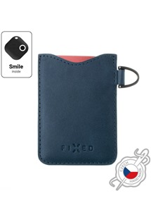 FIXED Smile Cards kožené pouzdro na karty se smart trackerem FIXED Smile PRO modré