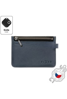 FIXED Smile Coins kožená peněženka se smart trackerem FIXED Smile PRO modrá