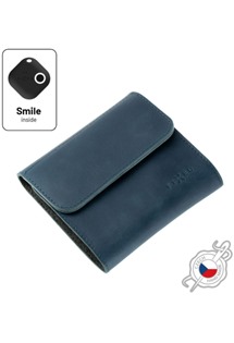 FIXED Smile Classic Wallet kožená peněženka se smart trackerem FIXED Smile PRO modrá