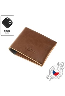 FIXED Smile Wallet kožená peněženka se smart trackerem FIXED Smile PRO hnědá