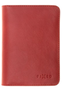 FIXED Smile Passport kožená peněženka velikosti cestovního pasu se smart trackerem FIXED Smile PRO červená