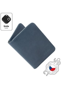 FIXED Smile Wallet XL kožená peněženka se smart trackerem FIXED Smile PRO modrá