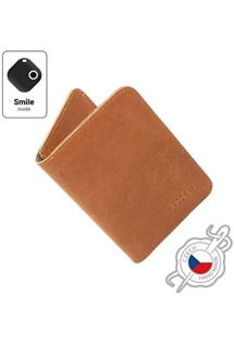 FIXED Smile Wallet XL kožená peněženka se smart trackerem FIXED Smile PRO hnědá