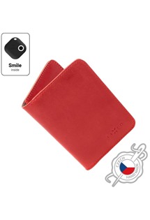 FIXED Smile Wallet XL kožená peněženka se smart trackerem FIXED Smile PRO červená