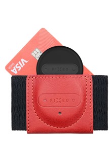FIXED Smile Tiny Wallet kožená peněženka se smart trackerem FIXED Sense červená