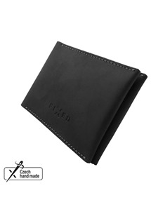 FIXED Wallet kožená peněženka z pravé hovězí kůže černá