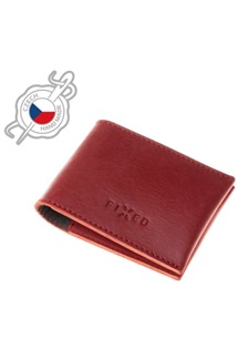 FIXED Wallet kožená peněženka z pravé hovězí kůže červená