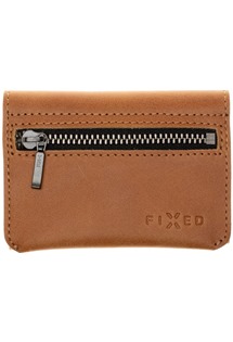 FIXED Tripple Wallet kožená peněženka z pravé hovězí kůže hnědá