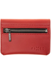 FIXED Tripple Wallet kožená peněženka z pravé hovězí kůže červená