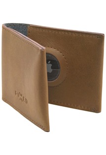 FIXED Wallet for AirTag kožená peněženka z pravé hovězí kůže hnědá