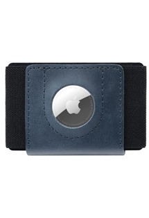 FIXED Tiny Wallet for AirTag kožená peněženka z pravé hovězí kůže modrá