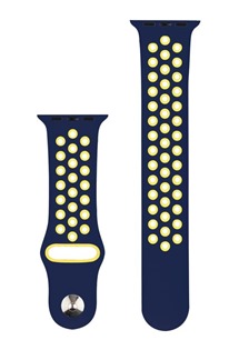RhinoTech Sport Strap sportovní řemínek pro Apple Watch 38 / 40 / 41mm modro-žlutý