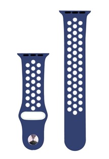 RhinoTech Sport Strap sportovní řemínek pro Apple Watch 42 / 44 / 45 / 49mm modro-bílá