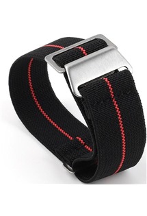 RhinoTech Nylon Strap univerzální řemínek nylonový tah 22mm Quick Release pro smartwatch černo-červený