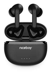 Niceboy HIVE Pins 3 ANC bezdrátová sluchátka s aktivním potlačením hluku černá
