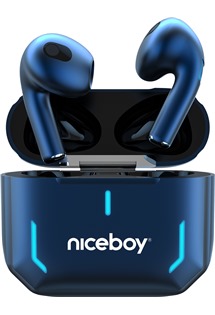 Niceboy HIVE SpacePods bezdrátová sluchátka modrá
