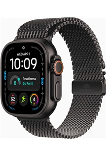 Apple Watch Ultra 4 Black + Black Titanium Milanese Loop L