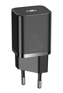 Baseus Super Si 20W PD nabíječka do sítě s kabelem Lightning černá