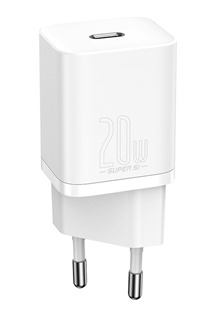 Baseus Super Si 20W PD nabíječka do sítě s kabelem Lightning bílá