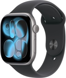 Apple Watch Series 11 42mm Space Grey + Black Sport Band S/M