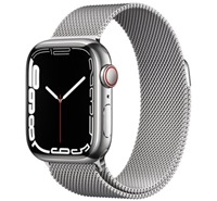 Apple Watch Series 7 Cellular 41mm Silver/Silver Milanese Loop