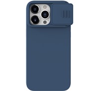 Nillkin CamShield Silky zadn silikonov kryt s krytkou kamery pro Apple iPhone 15 Pro Max tmav modr