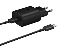 Samsung 25W nabíječka s kabelem USB-C černá, bulk (EP-TA800EBE)