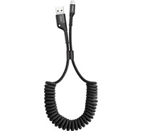 Baseus Fish Eye Spring USB-A / Lightning 1m ern kabel
