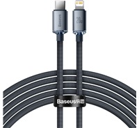 Baseus Crystal Shine Series USB-C / Lightning 20W 2m opleten ern kabel