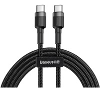 Baseus Cafule Series USB-C / USB-C 60W 2m opleten ern / ed kabel