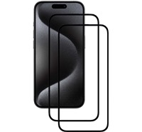CELLFISH DUO 5D tvrzen sklo pro Apple iPhone 15 Pro Full-Frame ern 2ks
