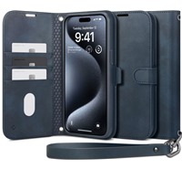 Spigen Wallet S Pro flipov pouzdro pro Apple iPhone 15 Pro modr